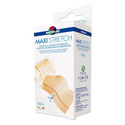 Verpackung MAXI Stretch hautfarbener Wundverband zum Zuschneiden im Format 8cm x 0,5m
